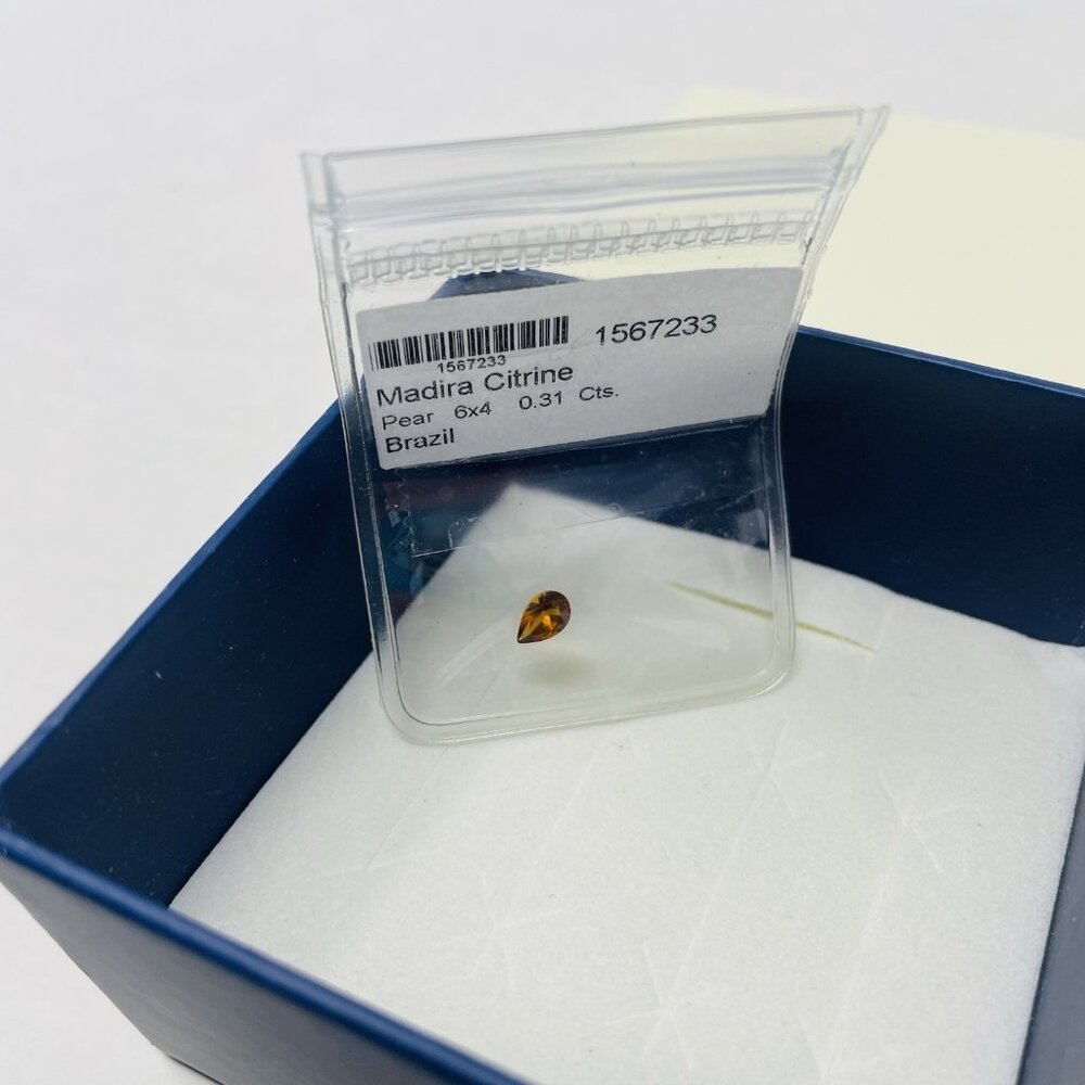 Shop LC Santa Ana Madeira Citrine Pear Loose Gemstone for Jewelry Making 5240
